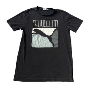 Puma Teen Men’s Small Black & White Athletic Short Sleeved T-Shirt
